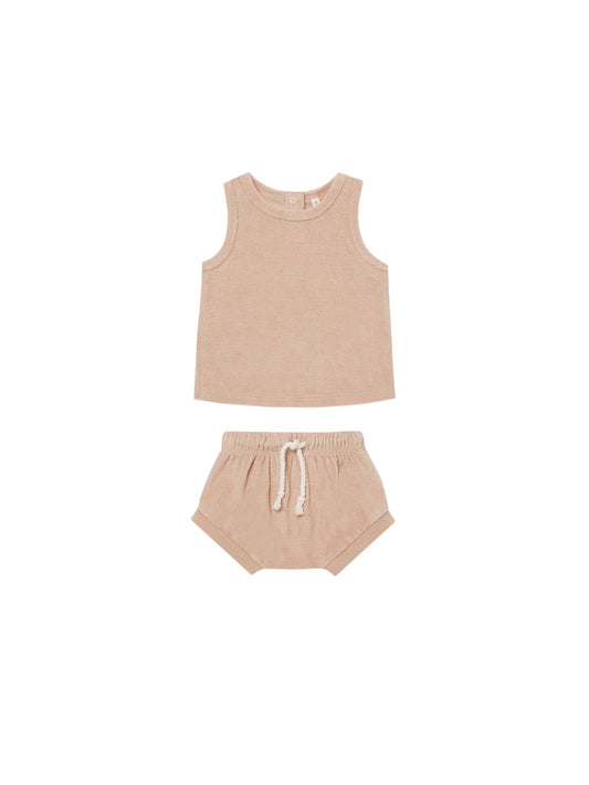 Terry Tank + Short Set | Blush