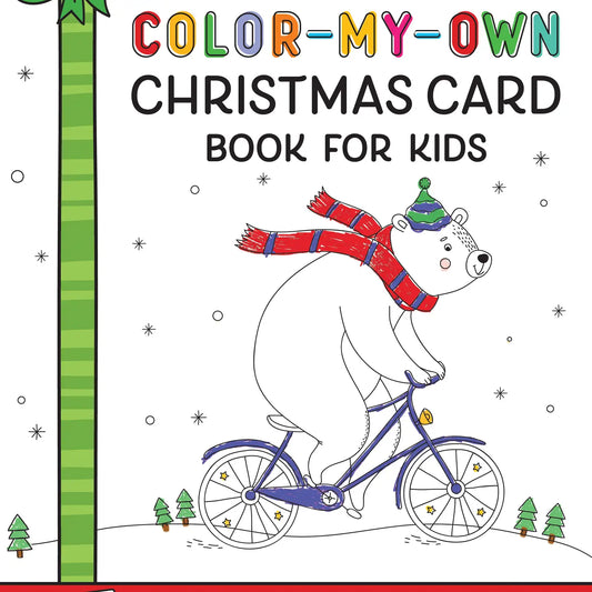 Color-My-Own Christmas Card Book for Kids