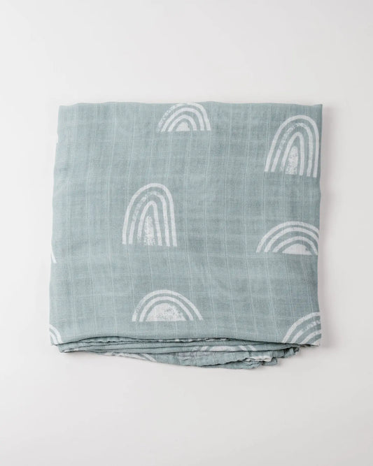 All Things New Rainbow Swaddle | Baby Blue