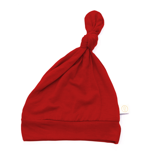 Bamboo Baby Top Knot Hat | Red