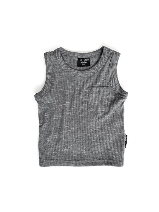 Ribbed Tank | Grey