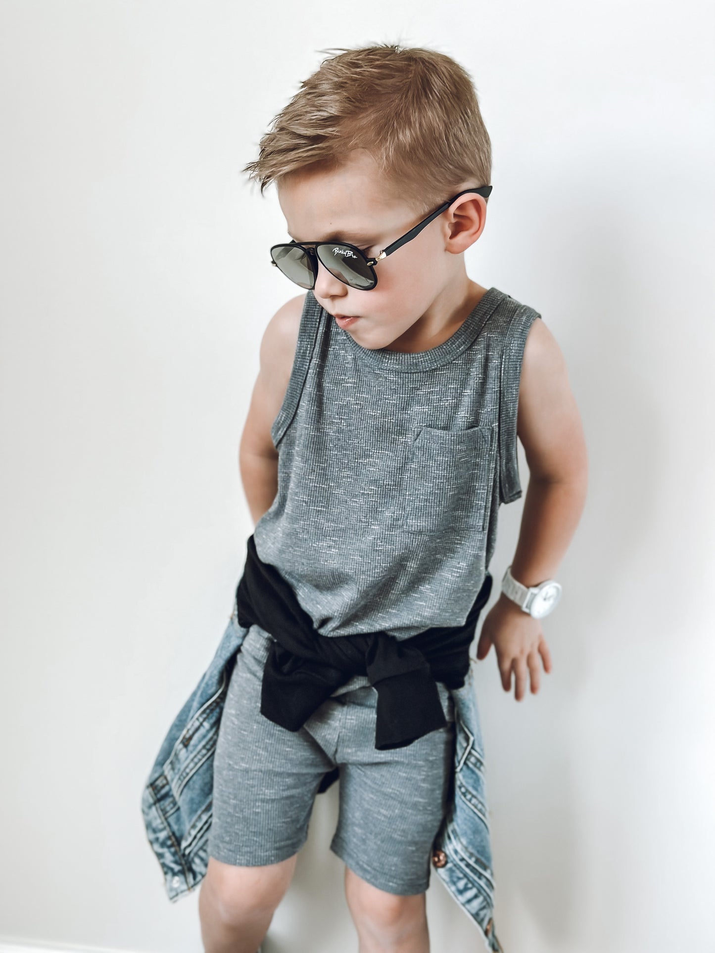 Ribbed Tank | Grey