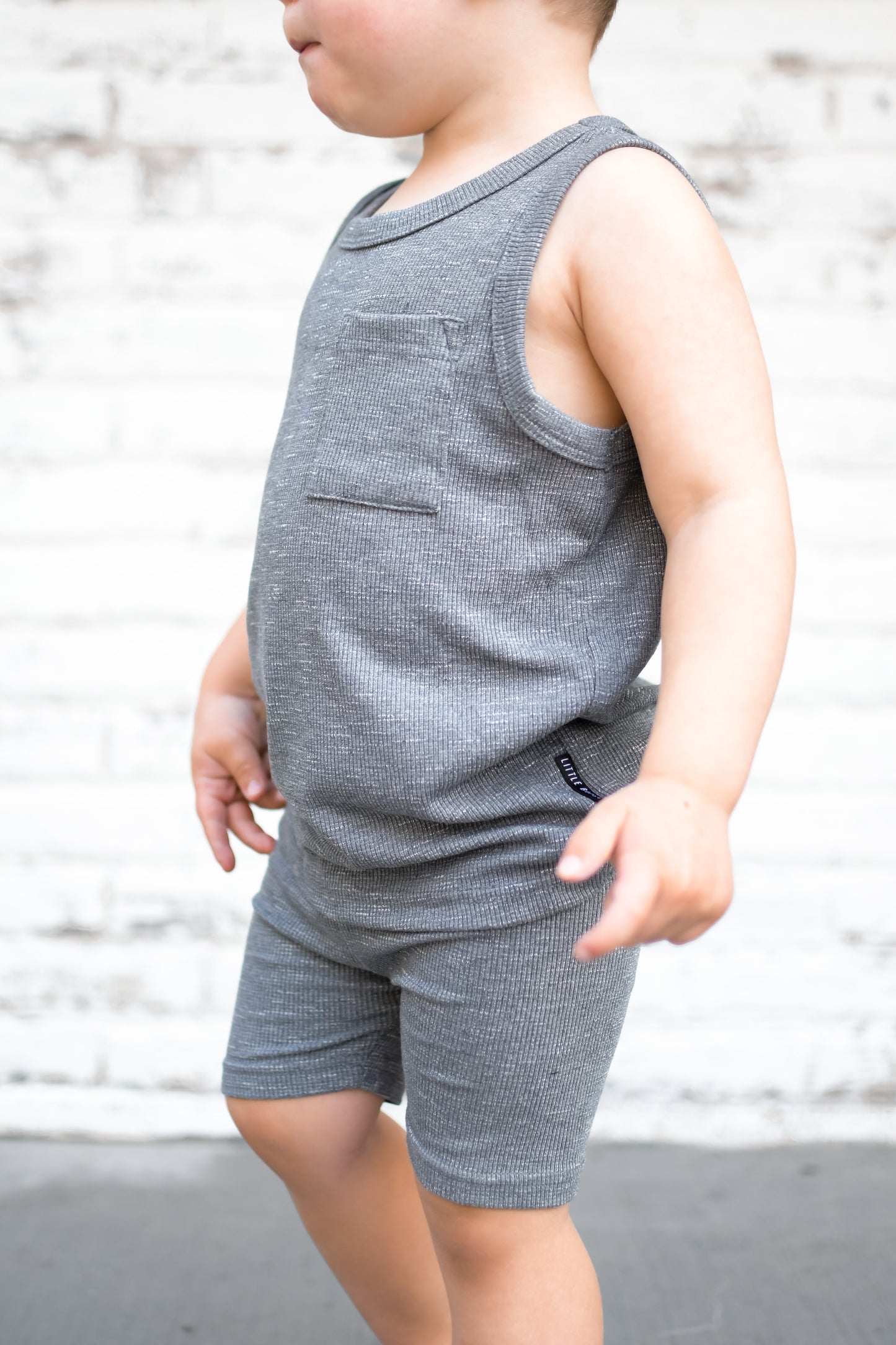 Ribbed Tank | Grey