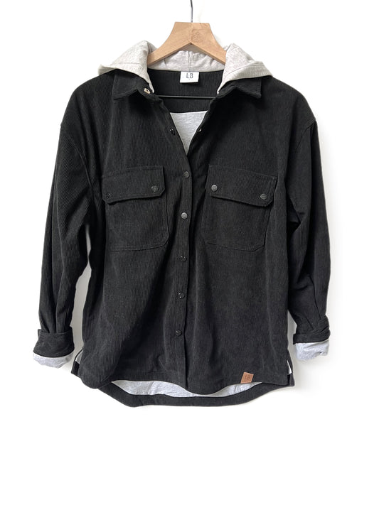 ADULT Corduroy Shacket | Black