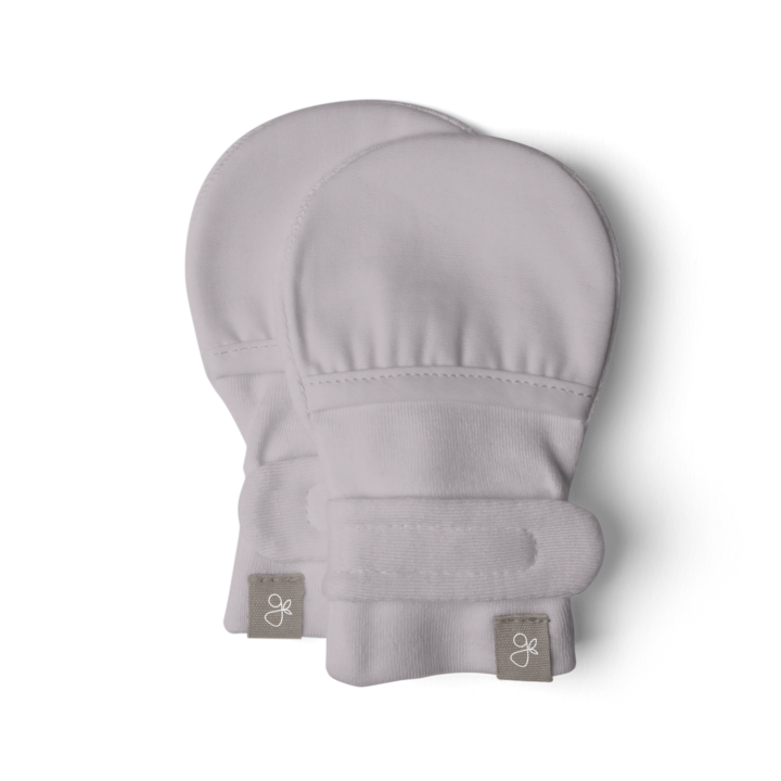 Knit Organic Cotton Stay-On Baby Mittens