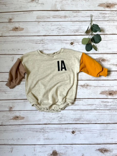 Baggy Sweatshirt Romper || Iowa