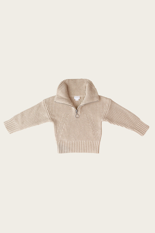 Bradley Half-Zip | Wheat Marle