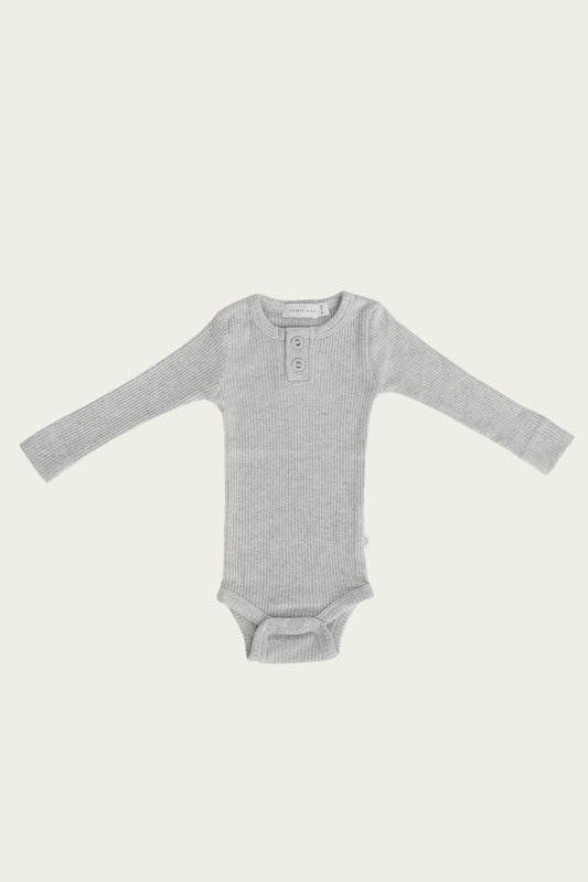 Henley Bodysuit | Light Grey