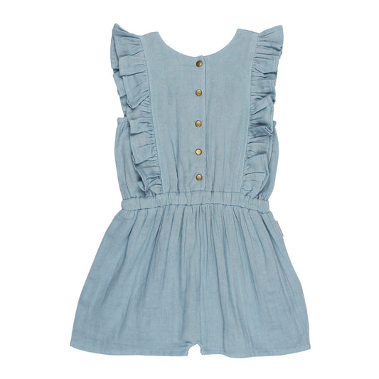 Muslin Ruffle Jumper | Lagoon