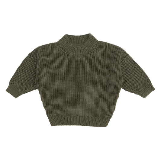 Chunky Knit Sweater | Forest Green