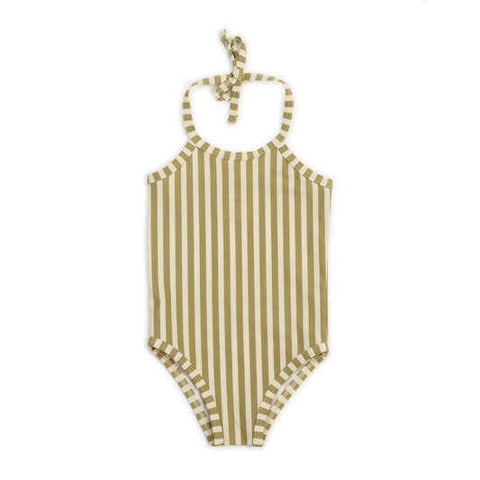 Striped Swimsuit | Olive