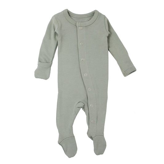 Seafoam Footed Sleeper | Snap Buttons