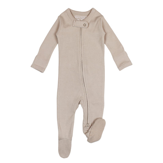 Zipper Footie | Oatmeal