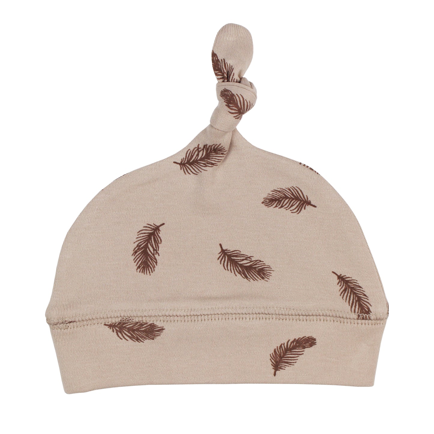Top-Knot Hat | Oatmeal Feather