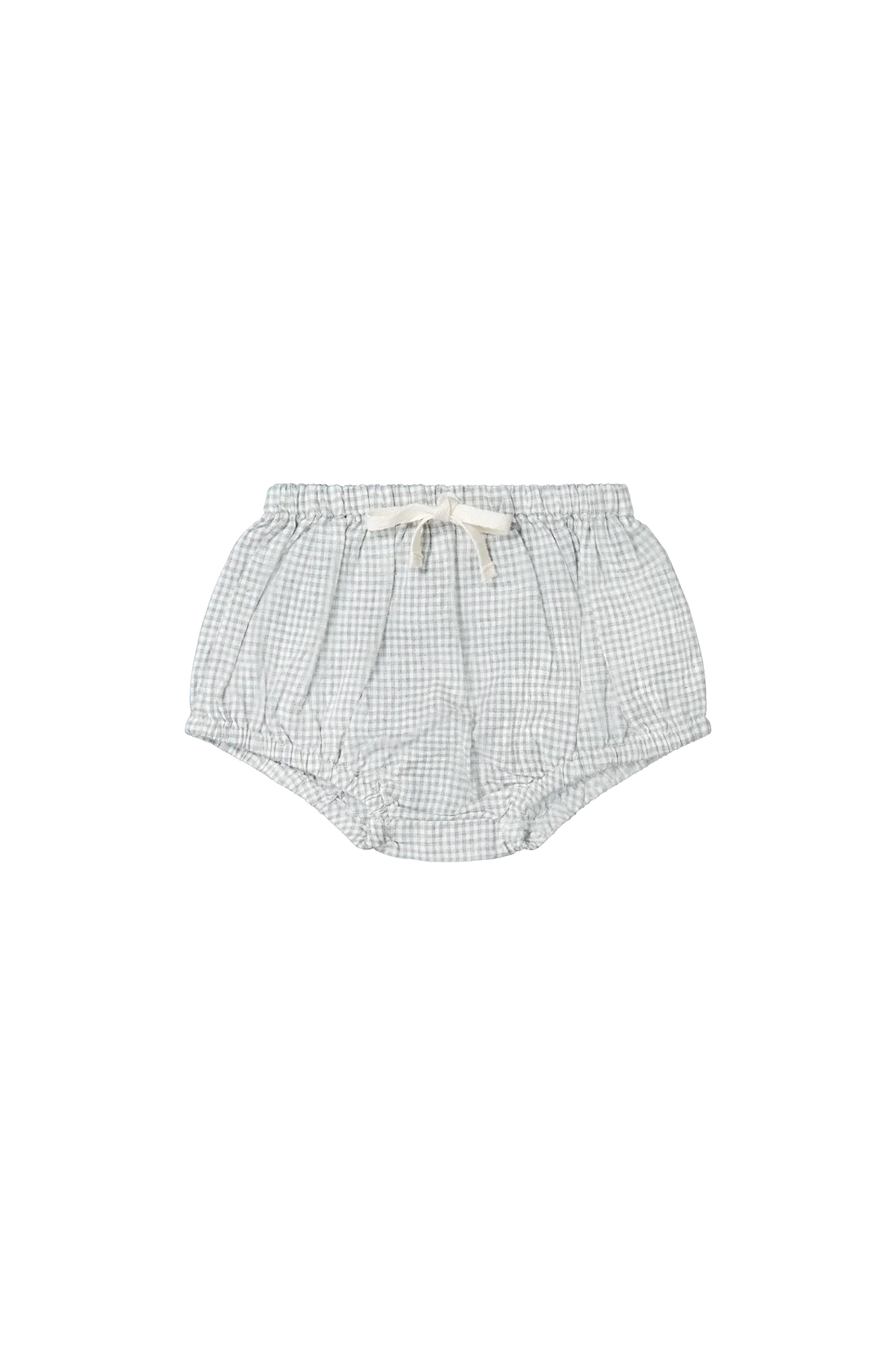 Organic Cotton Gingham Bloomer | Sky