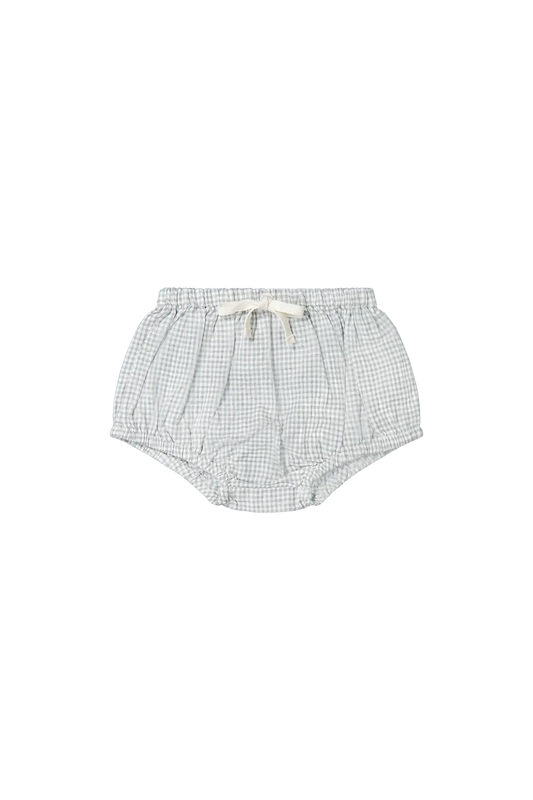 Organic Cotton Gingham Bloomer | Sky