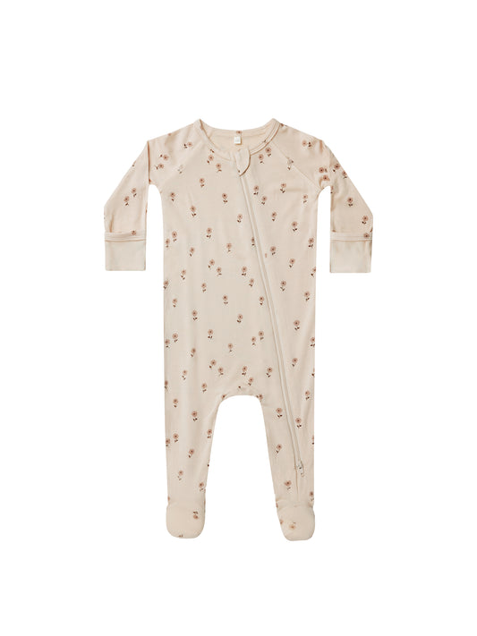 Bamboo Zip Footie | Lilac Fleur
