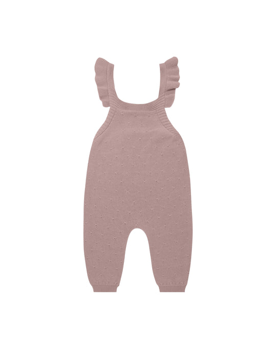Pointelle Knit Overalls | Lilac
