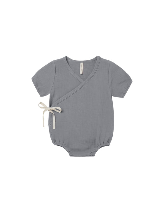 Woven Wrap Romper | Ocean