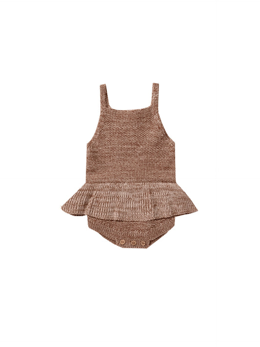 Knit Ruffle Romper | Sienna Heather