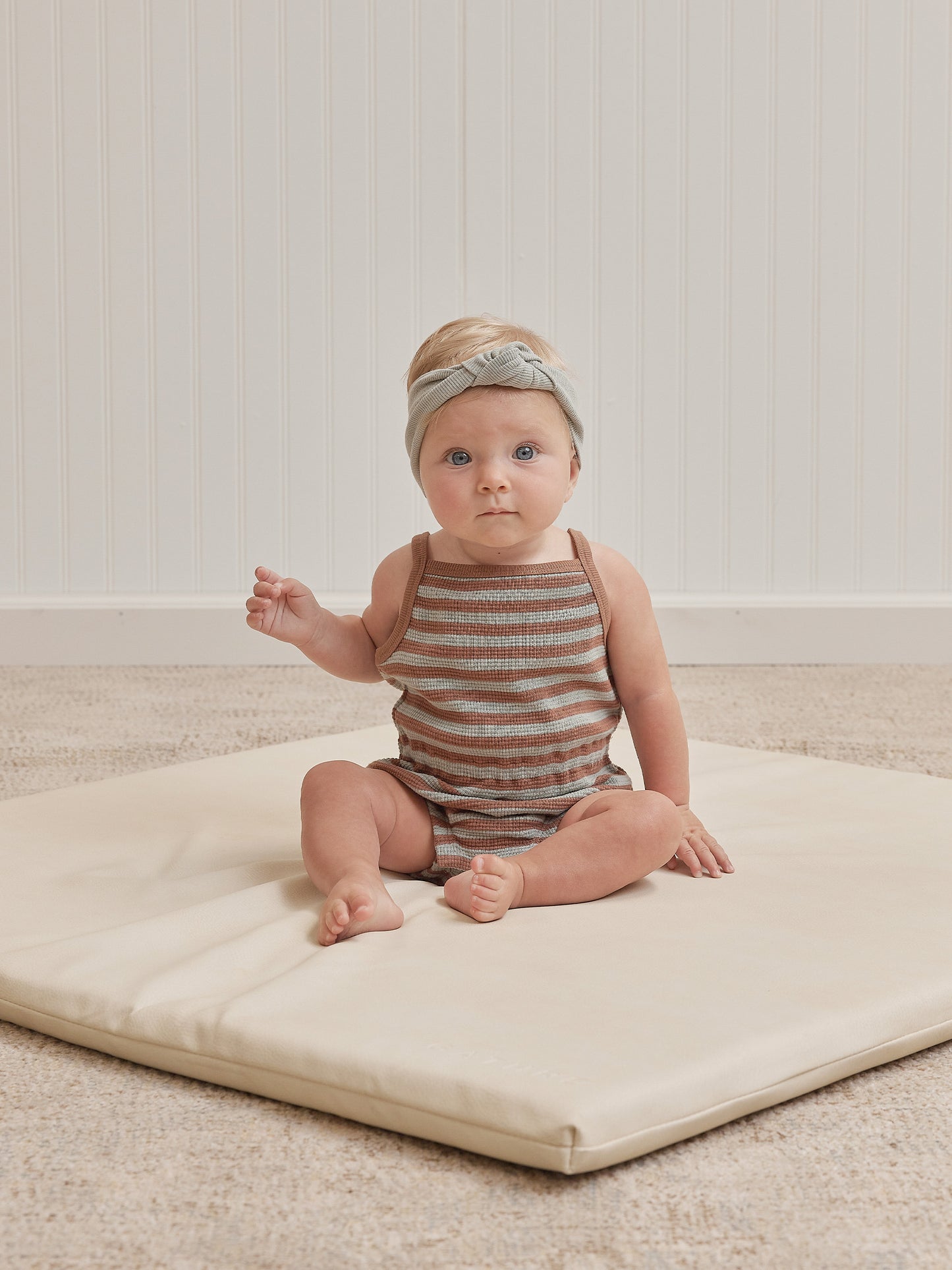 Ribbed Knotted Headband | Sky
