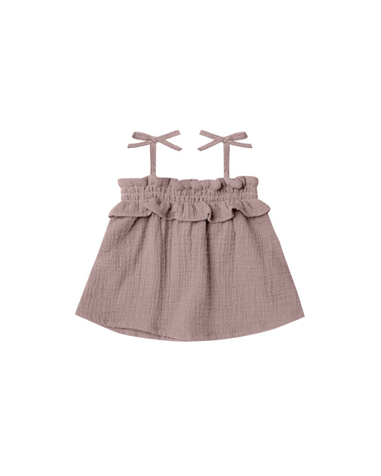 Ruffle Tube Top | Purple