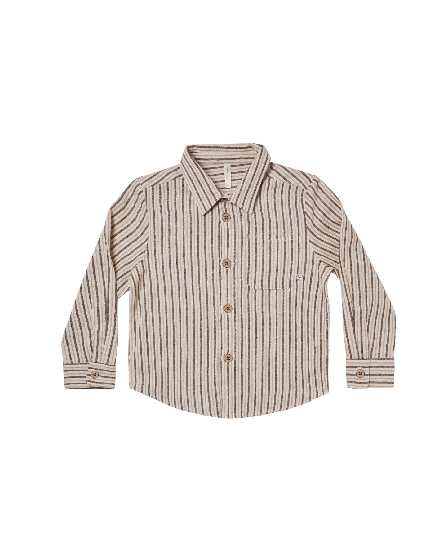 Collared Long Sleeve Shirt | Micro Stripe