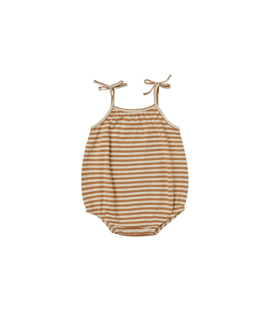 Nala Romper | Camel Stripe