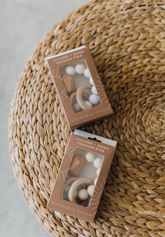 Hayes Silicone + Wood Teether Ring