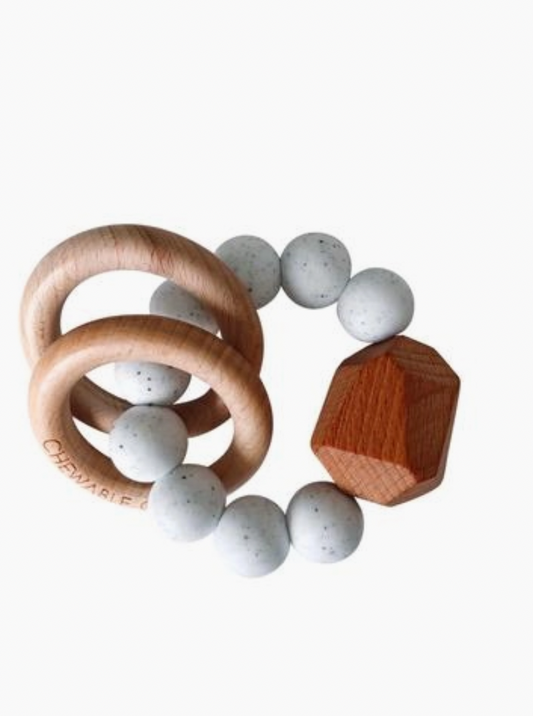 Hayes Silicone + Wood Teether Ring