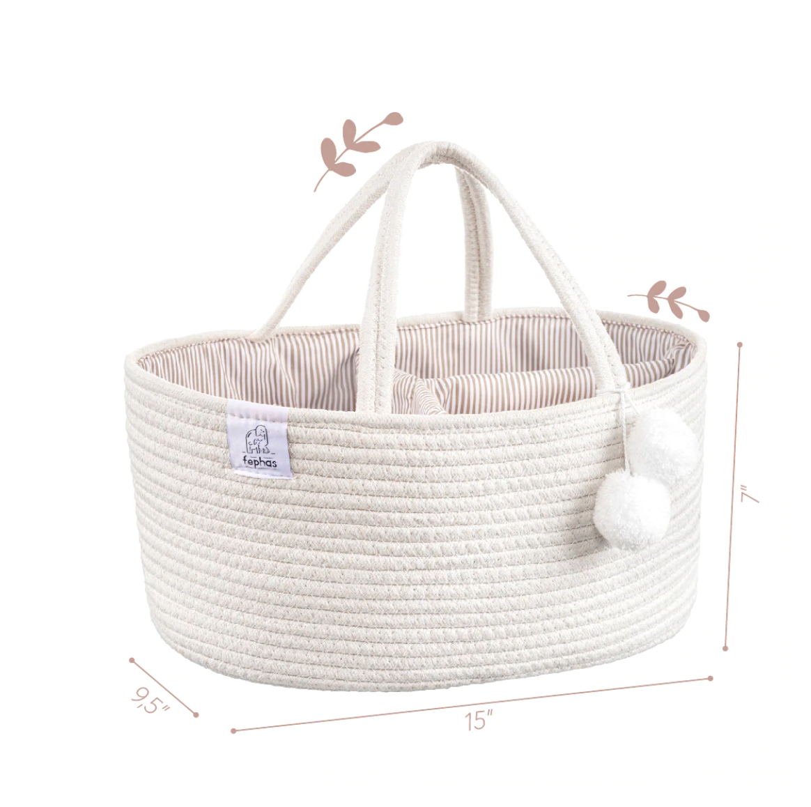 Cotton Rope Diaper Caddy | 2 Colors