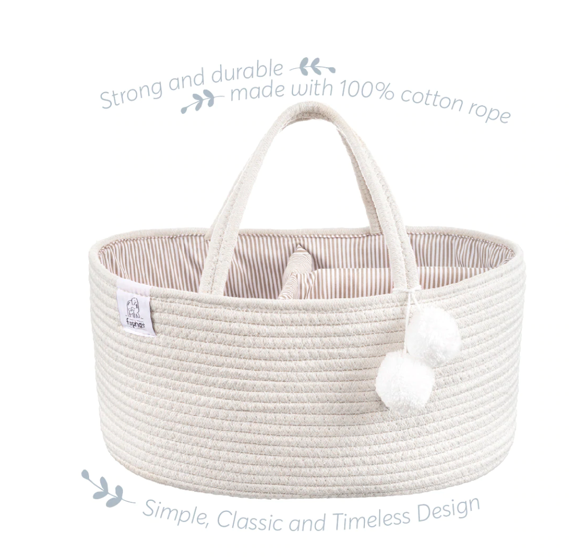 Cotton Rope Diaper Caddy | 2 Colors