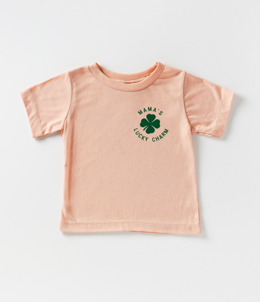 Mama's Lucky Charm Tee | Soft Pink