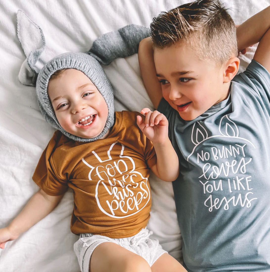 God Loves His Peeps Shirt | Camel