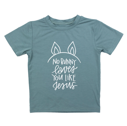 No Bunny Loves You Like Jesus Shirt | Turquoise