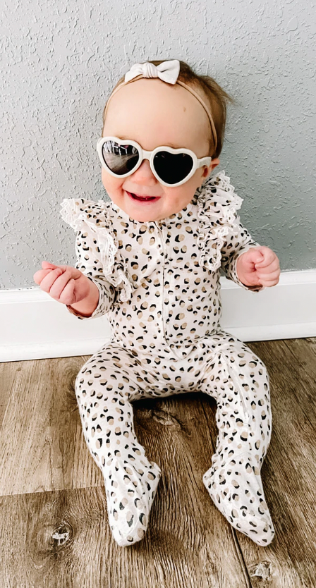 Baby Bendi Polarized Sunglasses | White Heart