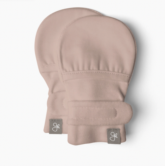 Organic Cotton Stay-On Baby Mittens | Rose