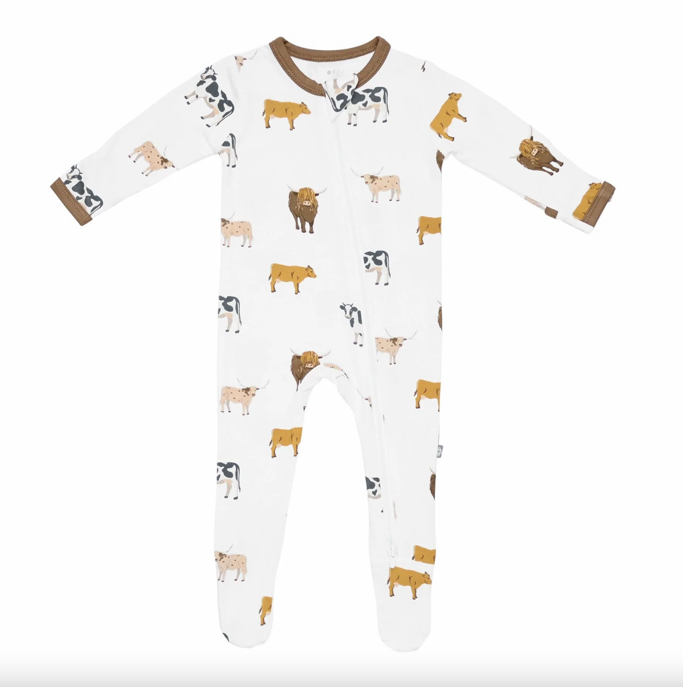 Bamboo Cotton Zippered Footie | Moo