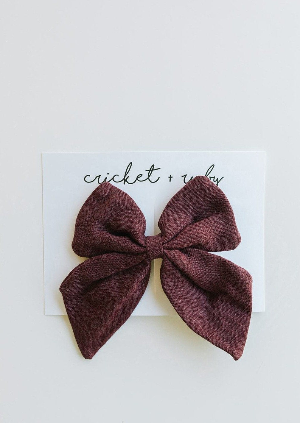 Oversized Linen Bow Clip | Fig