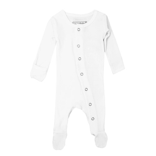 Snap Footie Sleeper | White