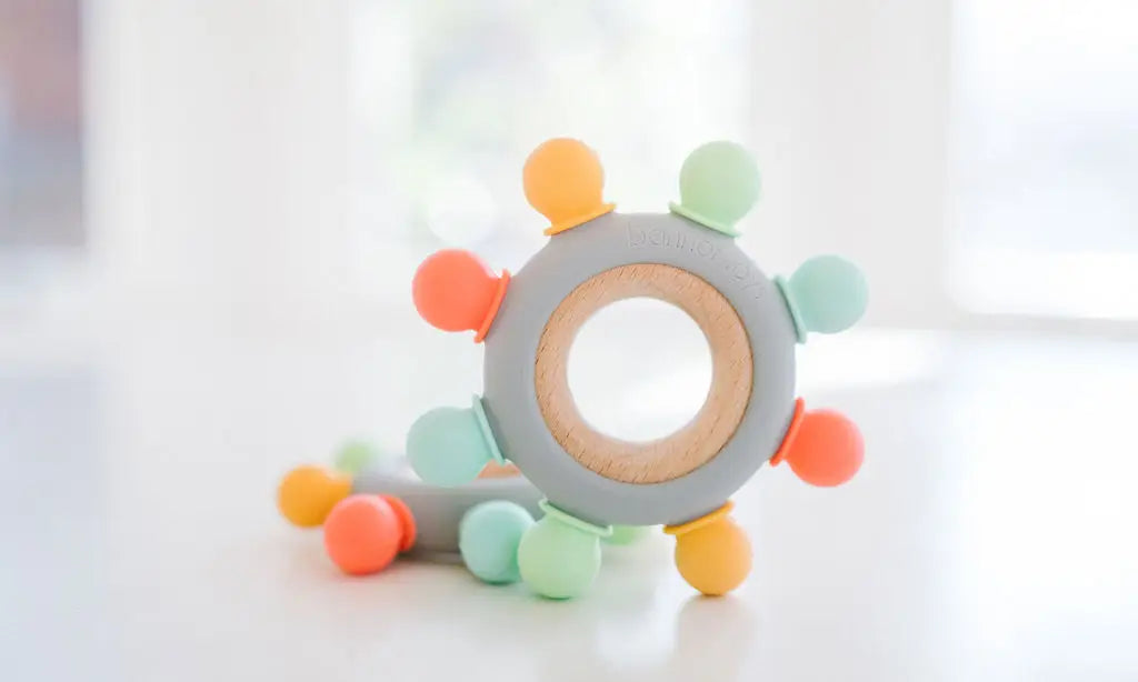 Captains Wheel Wood + Silicone Baby Teething Toy