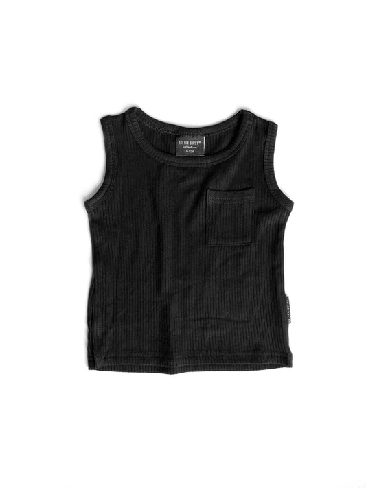 Ribbed Tank | Black