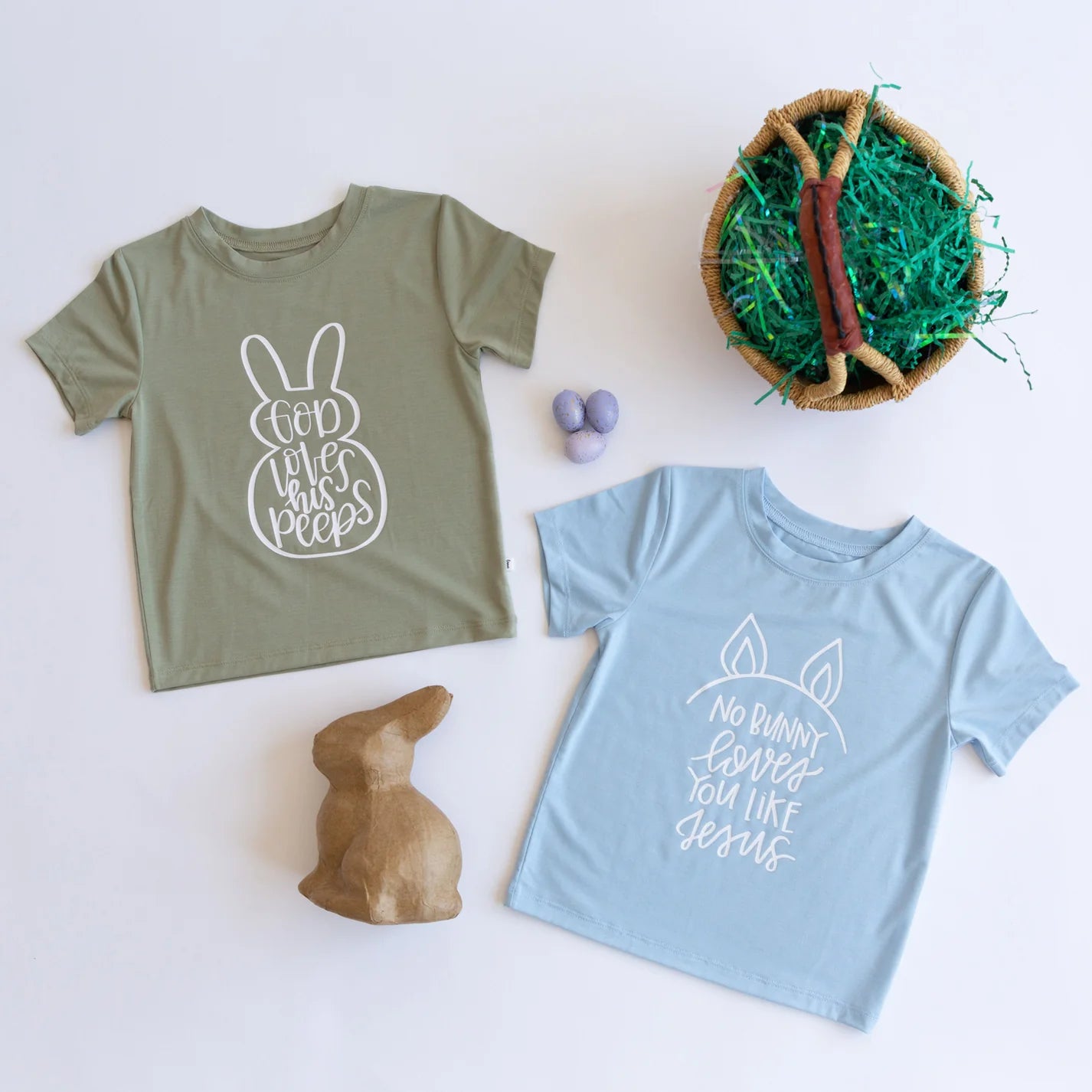 No Bunny Loves You Like Jesus Shirt | Blue