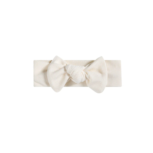 Ribbed Headwrap w/ Bow | Cream