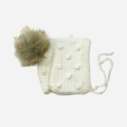 Hand Knit Coco Bonnet | Cream