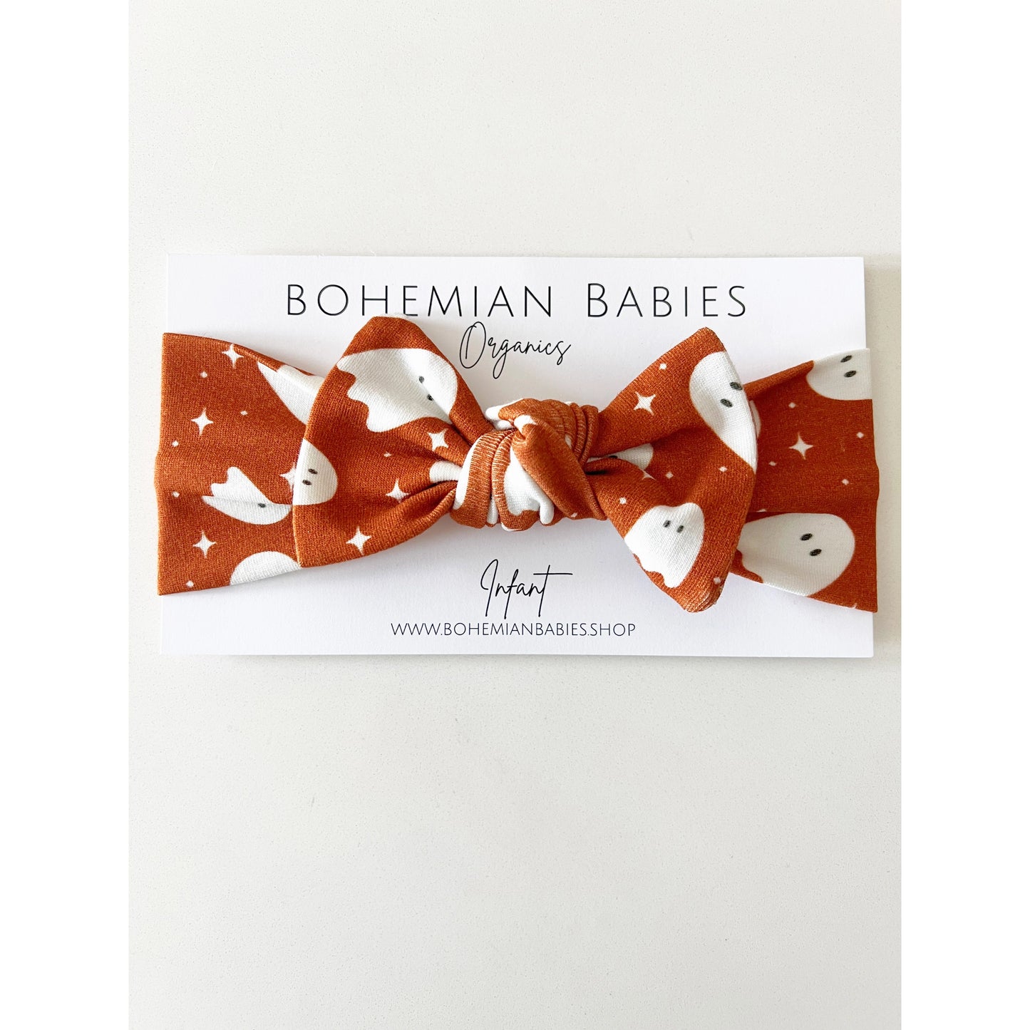 Organic Bow Headbands | Spooky Ghost
