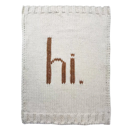 hi. Baby Blanket | Pecan