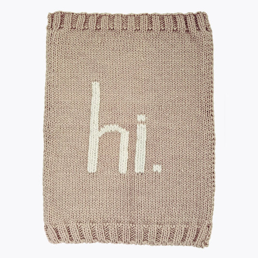 hi. Baby Blanket | Pebble Brown