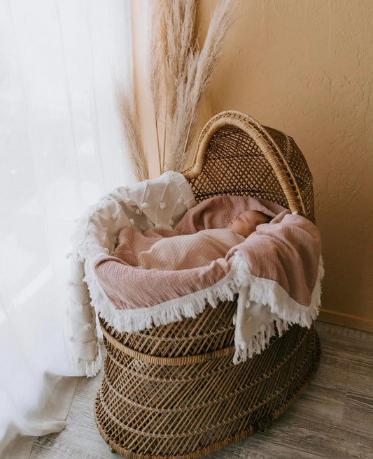 Mauve Fringe Quilt