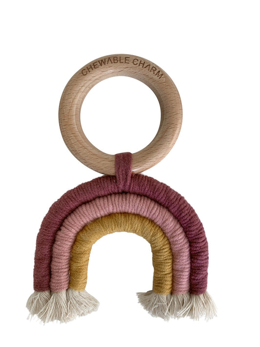 Rainbow Macrame Teether